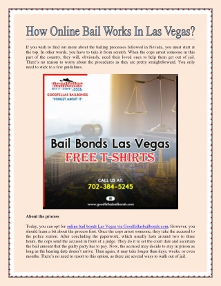 How Online Bail Works In Las Vegas?