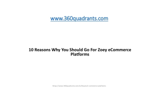 10 Reasons Why You Should Go For Zoey eCommerce Platforms