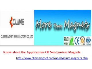 Know about the Applications Of Neodymium Magnets