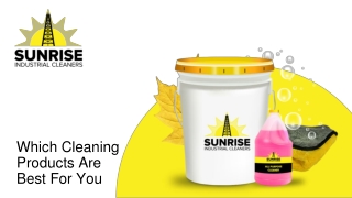 Which Cleaning  Products Are Best For You