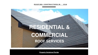 Residential & Commercial ​Roof Services