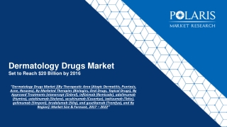 Dermatology Drugs Market [(By Therapeutic Area (Atopic Dermatitis, Psoriasis, Acne, Rosacea), By Marketed Therapies (Bio