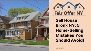 Sell House Fast Bronx NY | Fair Offer NY