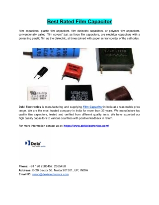 Best Rated Film Capacitor