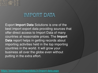Import Data India - To Collect Import Shipping Records