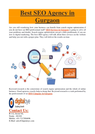 Best SEO Agency in Gurgaon
