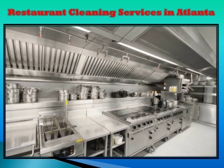 Restaurant Cleaning Services in Atlanta