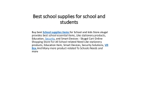 Best school supplies for school and students