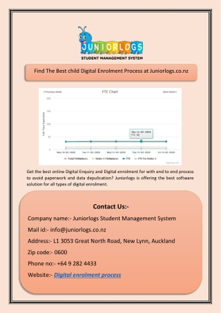 Find The Best child Digital Enrolment Process at Juniorlogs.co.nz