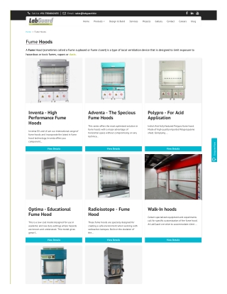 Fume Hood Manufacturers in India - Labguard