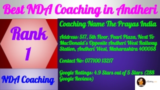 Best NDA Coaching in Andheri