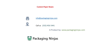 Custom Paper Packaging Wholesale in Unique Designs