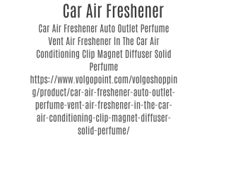 Car Air Freshener