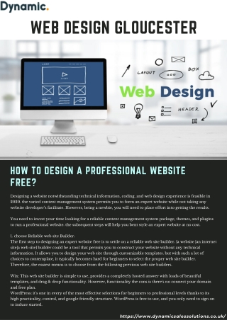 Web Design Gloucester | Dynamic 2021