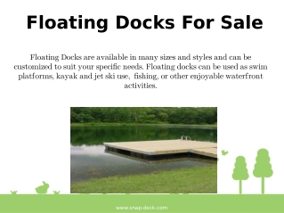 Plastic Floating Dock For Sale
