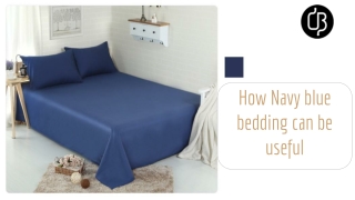 Navy blue bedding