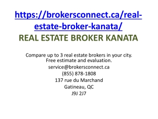 Real Estate Broker Kanata.