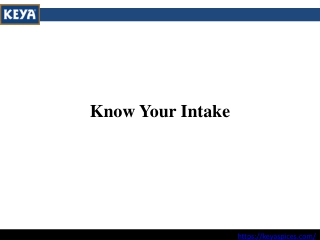 Know Your Intake