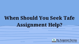 Tafe Assignment Help In Australia