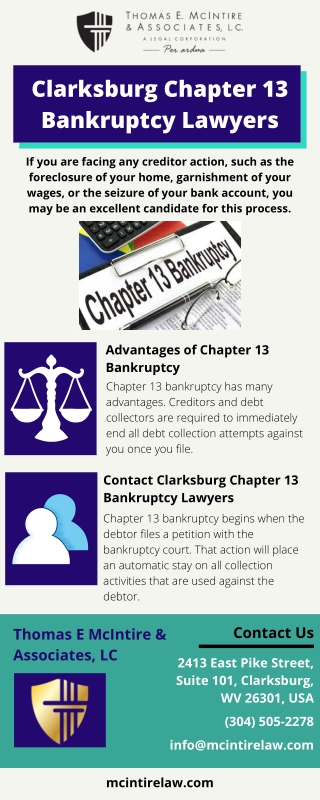 Clarksburg Chapter 13 Bankruptcy Lawyers