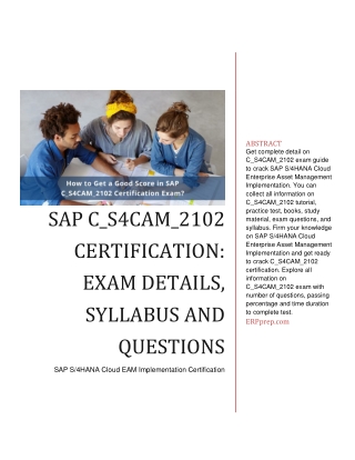SAP C_S4CAM_2102 Certification: Exam Details, Syllabus and Questions