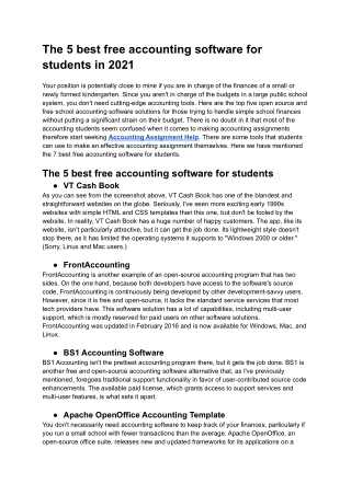 The 5 best free accounting software for students in 2021