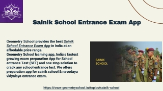 Top Rated Sainik School Entrance Exam App in India