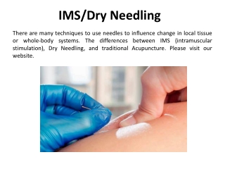IMS/Dry Needling