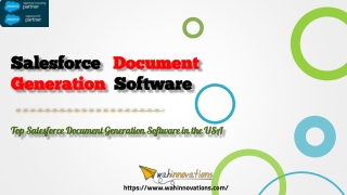 Top Salesforce Document Generation Software in the USA - WahInnovations