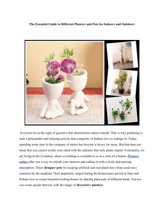 Get different varieties of house planters at Wooden Street