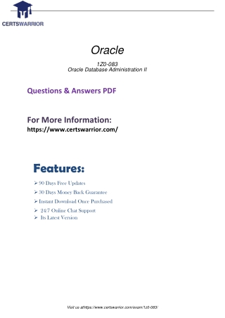 1Z0-083 Fundamentals for Exam Preparation Material