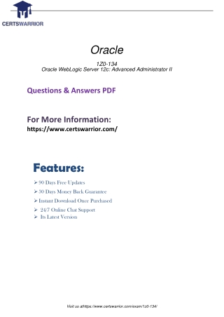 1Z0-134 PDF Exam Material 2020