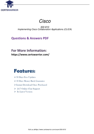 300-810 Real PDF Exam Preparation Guides 2020