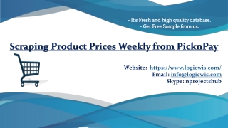 Scraping Product Prices Weekly from PicknPay