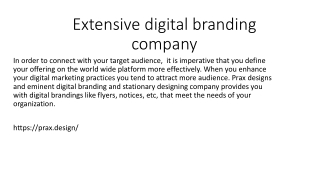 Extensive digital branding company