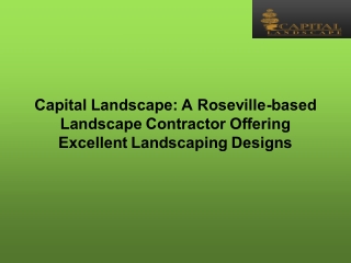 Capital Landscape: A Roseville-based Landscape Contractor Offering Excellent Landscaping Designs