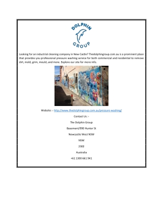 Commercial Pressure Washing Service in NSW | Thedolphingroup.com.au