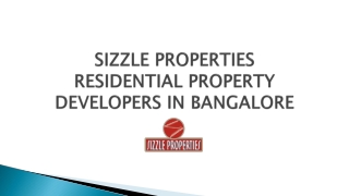 Residential plots for sale in Bangalore