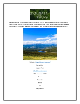 Denver trips|denver-tour.com