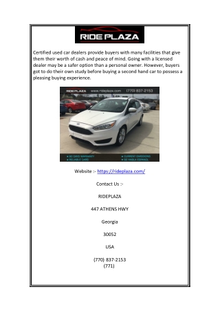 Used Car Dealership Loganville GA | Rideplaza.com