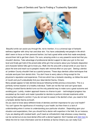TypesofDentistsandTipstoFindingaTrustworthySpecialist