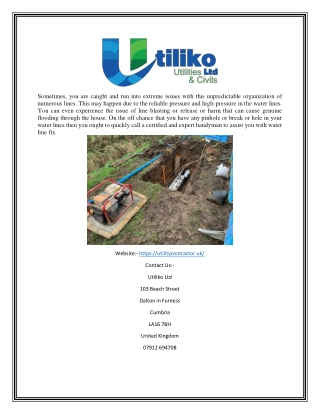 Utility Contractor Cumbria | Utilitycontractor.uk