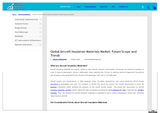 Global Aircraft Insulation Materials Market