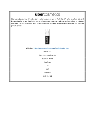 Eyelash Growth Serum Australia | Ubercosmetics.com.au