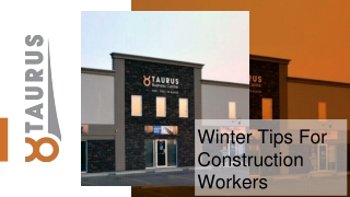 Winter Tips For Construction Workers