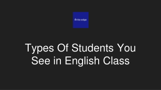 Types Of Students You See in English Class