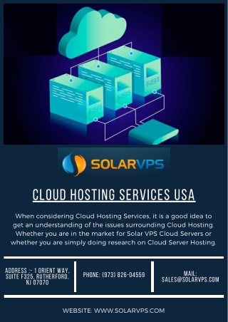 Cloud Hosting Services USA