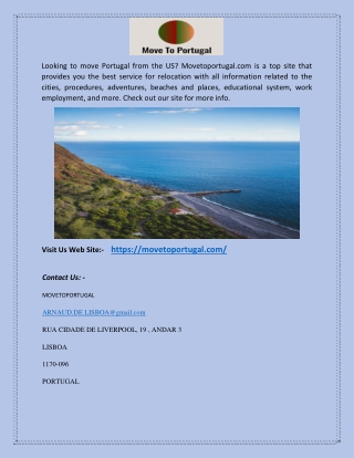 Moving to Portugal From US | Movetoportugal.com