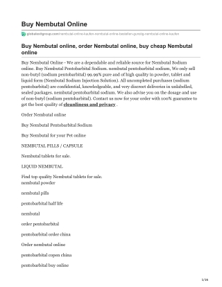 Buy Nembutal Online