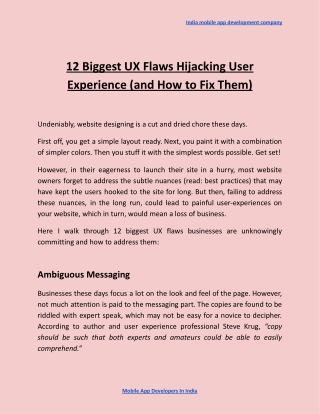 12 Biggest UX Flaws Hijacking User Experience (and How to Fix Them)